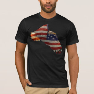 T-shirt LIBERTÉ BALD EAGLE & US FLAG Mens Vêtements