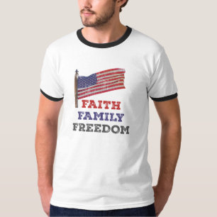 T-shirt Liberté de famille de la foi personnalisée