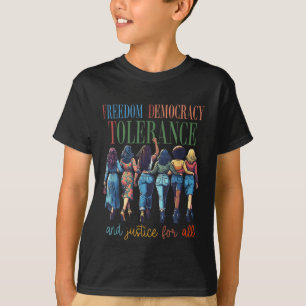 T-shirt Liberté Démocratie Tolérance Et Justice Pour Tous