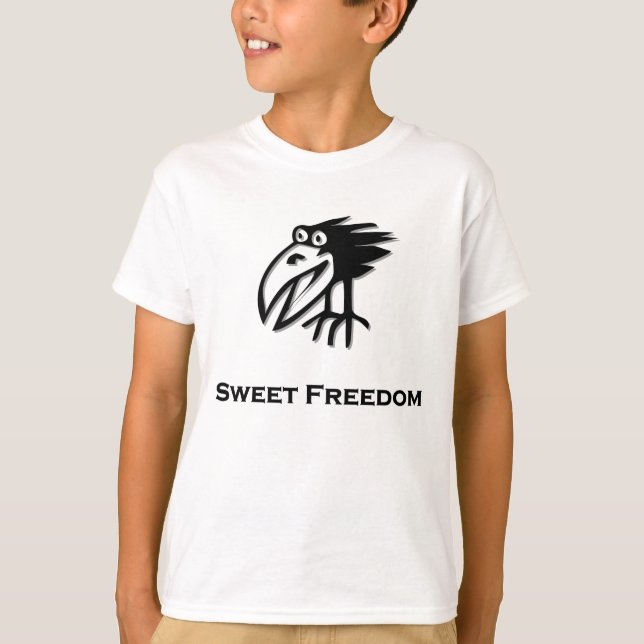 T-shirt Liberté douce pour les oiseaux (Devant)