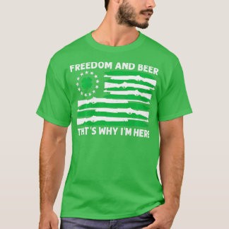 T-shirt Liberté Et casquettes De Bières Pourquoi Je Suis I