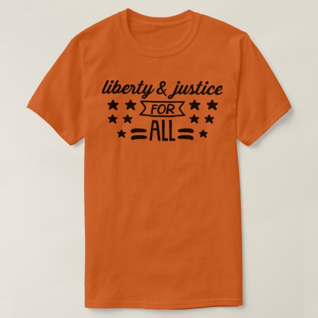 T-shirt Liberté et justice pour tous (Design devant)