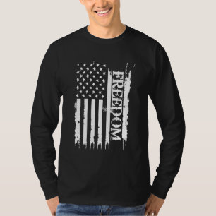 T-shirt Liberté États-Unis déprimés par le drapeau américa