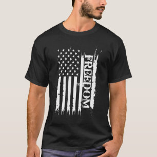 T-shirt Liberté États-Unis déprimés par le drapeau américa