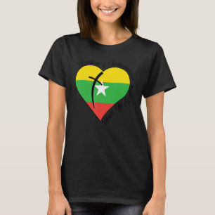 T-shirt Liberté Indépendance Foi En Dieu Christian Myanmar
