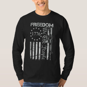 T-shirt Liberté Nous Le Peuple Ar15 Drapeau États-Unis P