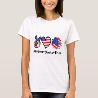 T-shirt Liberté Patriotique Dignité Vérité