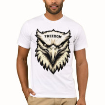 T-shirt Liberté Personnalisée Tête d'aigle de Fier
