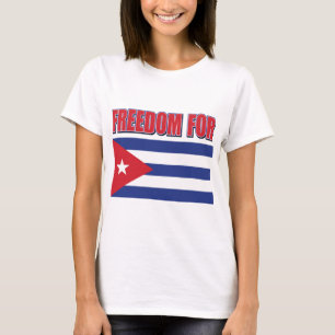 T-shirt Liberté pour Cuba Drapeau cubain