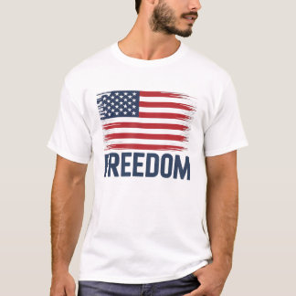 T-shirt Liberté USA Drapeau américain de la libert