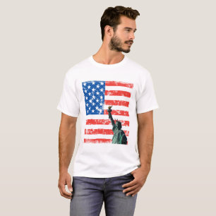 T-shirt Liberty avec étoiles et rayures arrière -