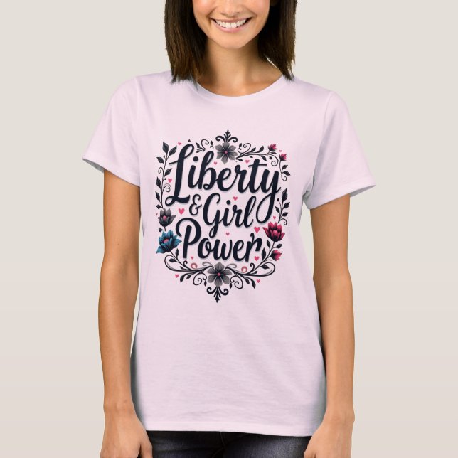 T-shirt Liberty & Girl Power Statement Tee (Devant)