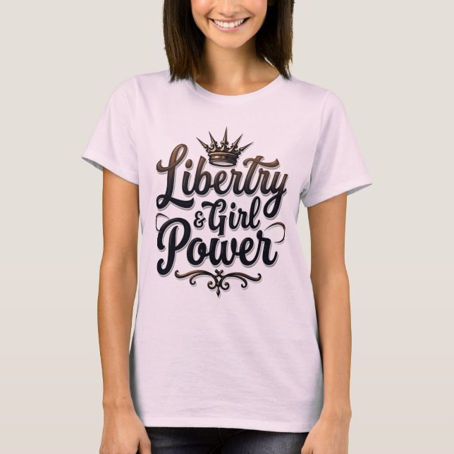 T-shirt Liberty & Girl Power Statement Tee (Devant)