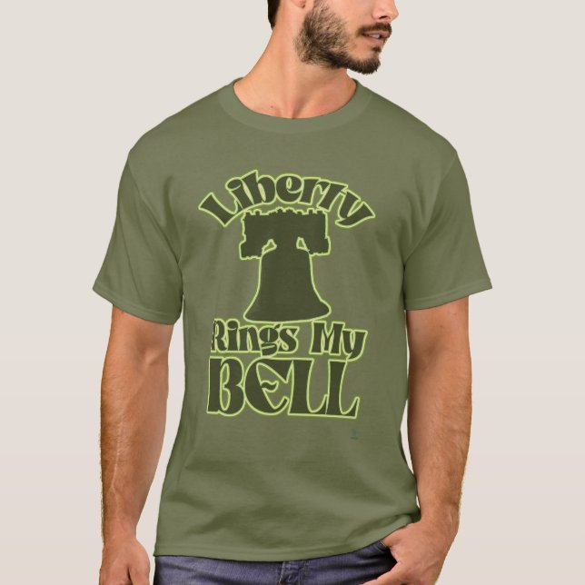 T-shirt Liberty Rings My Bell Fun Tourist Art (Devant)