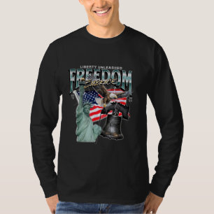 T-shirt Liberty Unleashed Freedom Embrace Eagle Statue de