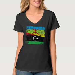 T-shirt Libiyan Roots Semi Amazigh Drapeau Fière Libiyans