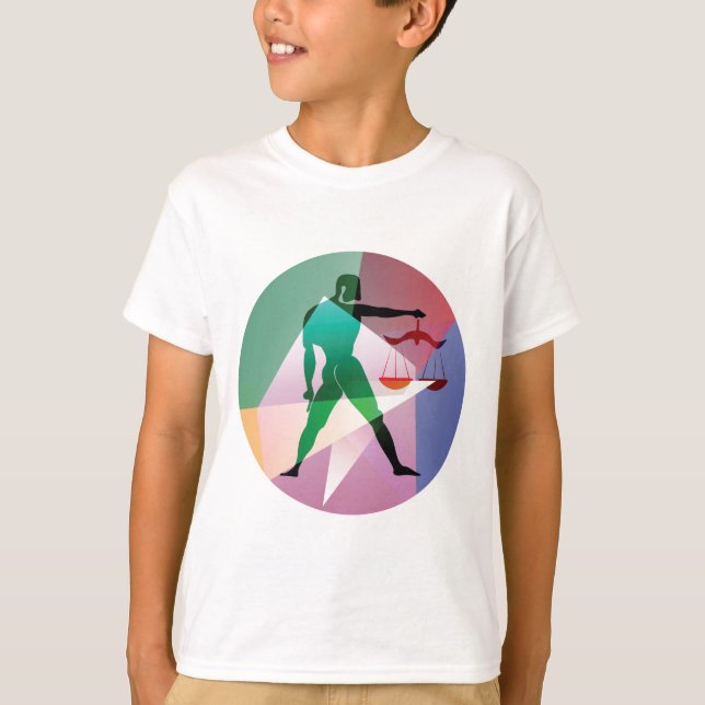 T-shirt libra abstraite (Devant)