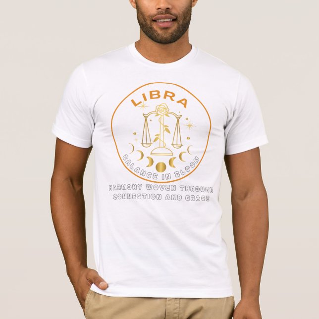 T-shirt Libra : Équilibre dans la fleur (Devant)