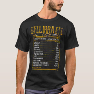 T-shirt Libra Horoscope Zodiac Faits Traits Règles Astrolo