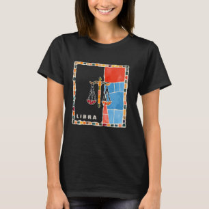 T-shirt Libra signe zodiaque mosaïque - harmonie et équili