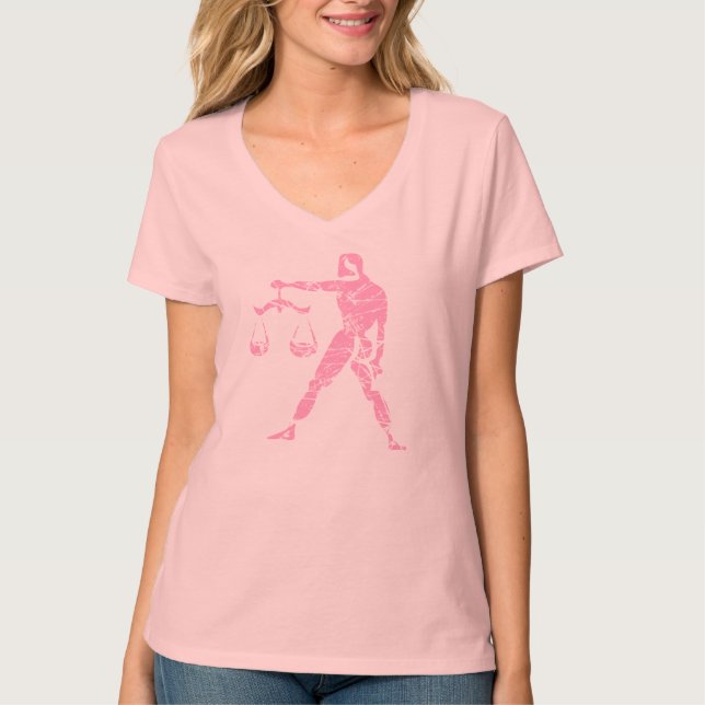 T-shirt Libra Zodiac Sign Grunge 23 septembre - 22 octobre (Devant)