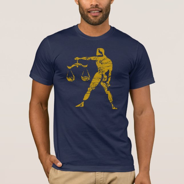T-shirt Libra Zodiac Sign Grunge 23 septembre - 22 octobre (Devant)