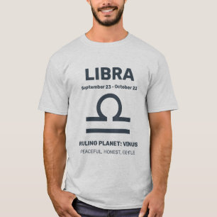 T-shirt Librairie de signes Zodiac de nom personnalisé / t