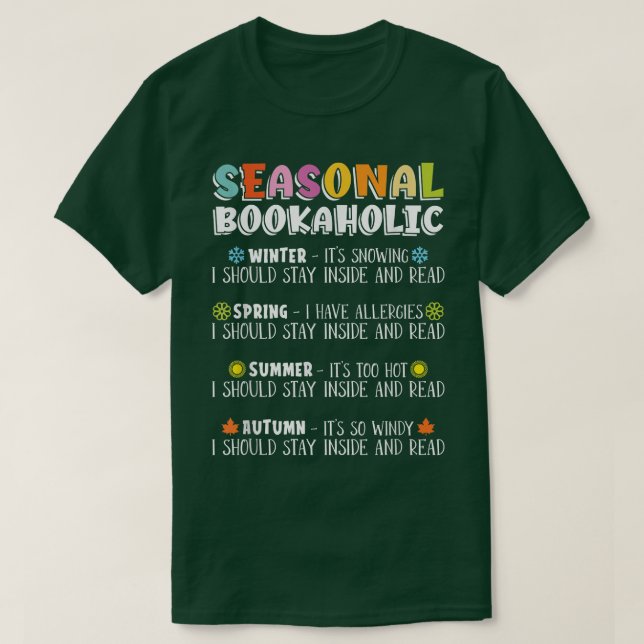 T-shirt Librairie Saisonnière Pour Les Amateurs De Livre (Design devant)