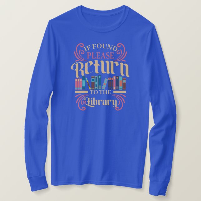 T-shirt Librarian Bookworm Book Lover Library  (Design devant)