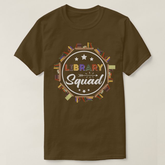 T-shirt Library Squad Bookworm Public School Librarian Boo (Design devant)