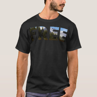 T-shirt Libre Dans La Nature. Design extérieur.