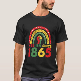 T-shirt Libre depuis 1865 Junenth 2023 Arc-en-ciel