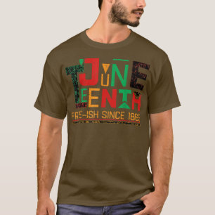 T-shirt Libre depuis 1865 Junetdix Pride Black Girl Que