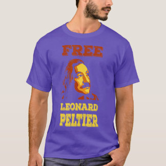 T-shirt LIBRE LEONARD PELTIER style rétro vintage