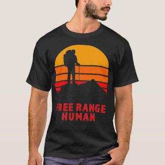 T-shirt Libre Range Humain Vintage Sunset Thru Hiker Mount