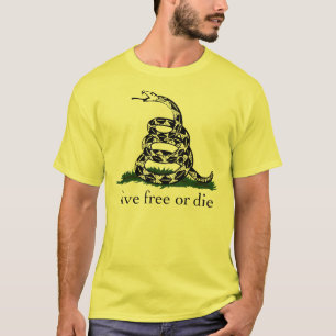 T-shirt Libres vivants de drapeau de Gadsden ou meurent