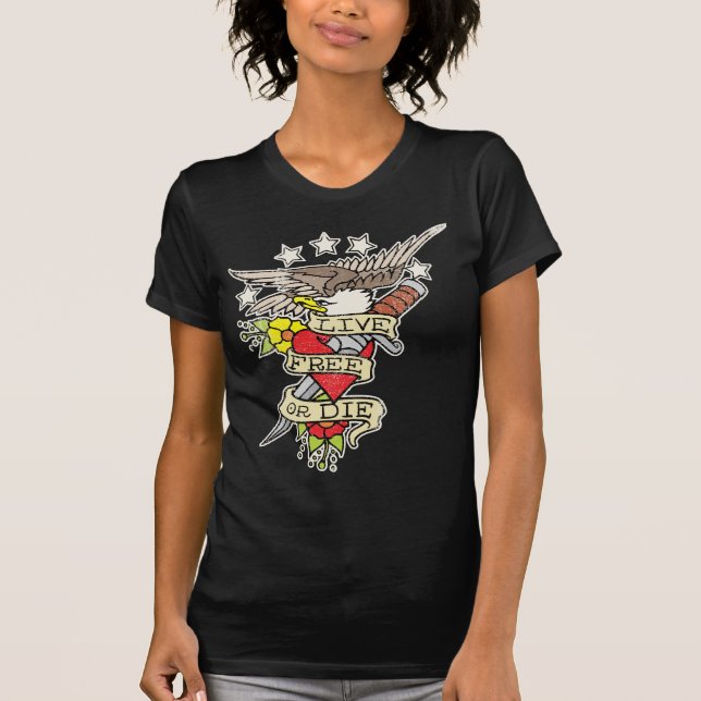 T-shirt Libres vivants ou meurent chemise (Devant)