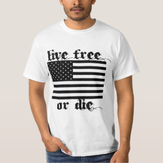 T-shirt Libres vivants ou meurent cru américain