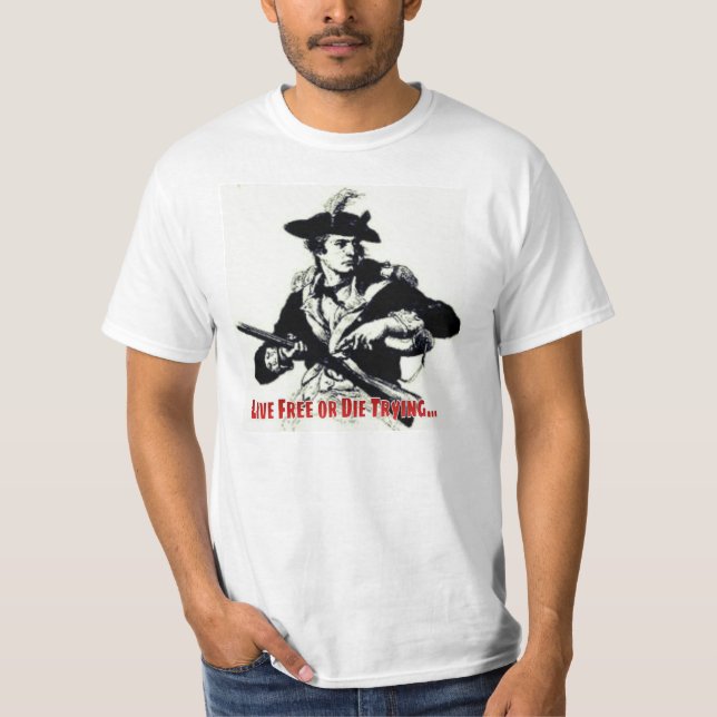 T-shirt Libres vivants ou meurent en essayant (Devant)