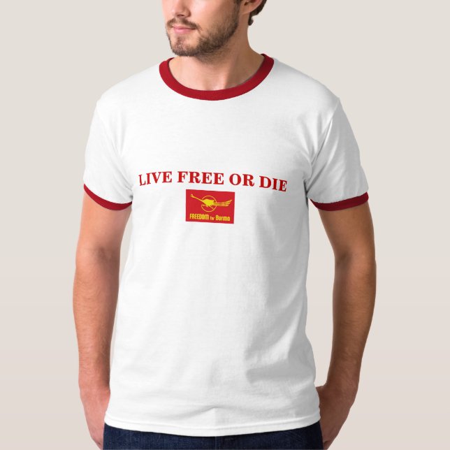 T-shirt Libres vivants ou meurent - liberté pour la (Devant)