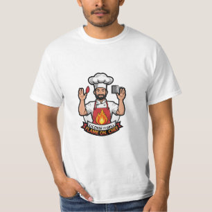 T-shirt Licence de grill - Flamme allumée, Tee de dessin d