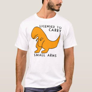 T-shirt Licence de transport d'armes légères T-rex Dinosau
