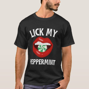 T-shirt Lick My Pepperment Xmas Candy Naughty Vilain Noël