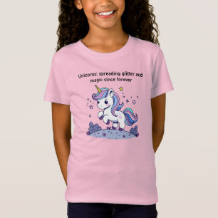 T-Shirt Licorne Chibi Répandant Paillettes Et Magie
