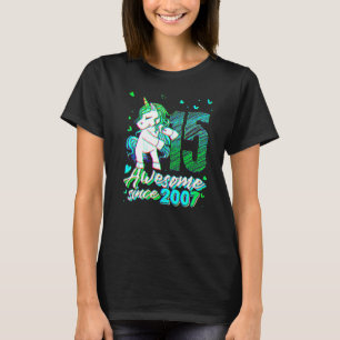 T-shirt Licorne de 15 ans faisant du flossing pour son 15è