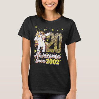 T-shirt Licorne de 20 ans faisant le dab pour son 20e anni
