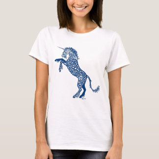 T-shirt Licorne de bleu de Knotwork