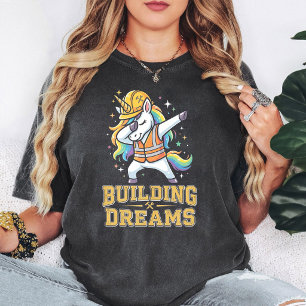 T-shirt Licorne de Construction Dabbing Construisant des R