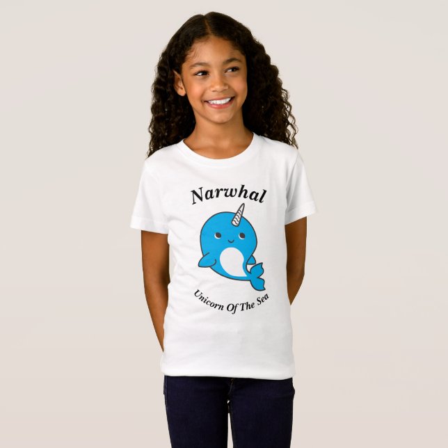 T-Shirt Licorne de Narwhal de la mer (Devant entier)