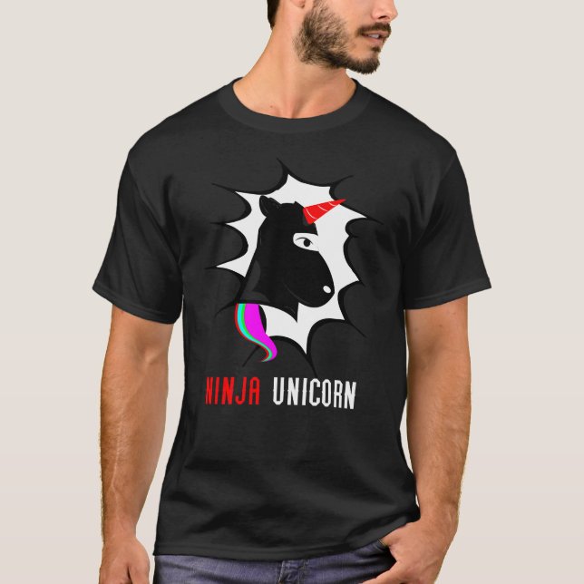 T-shirt licorne de ninja (Devant)
